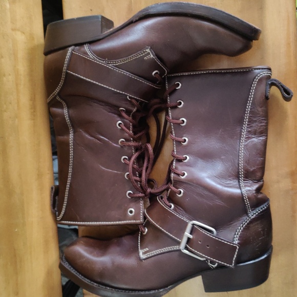 Vintage John Fluevog Earl Of Warwick Conventry Brown Size 9 Boots - Picture 6 of 12